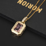 RETRO Geometric Color Zircon Necklace