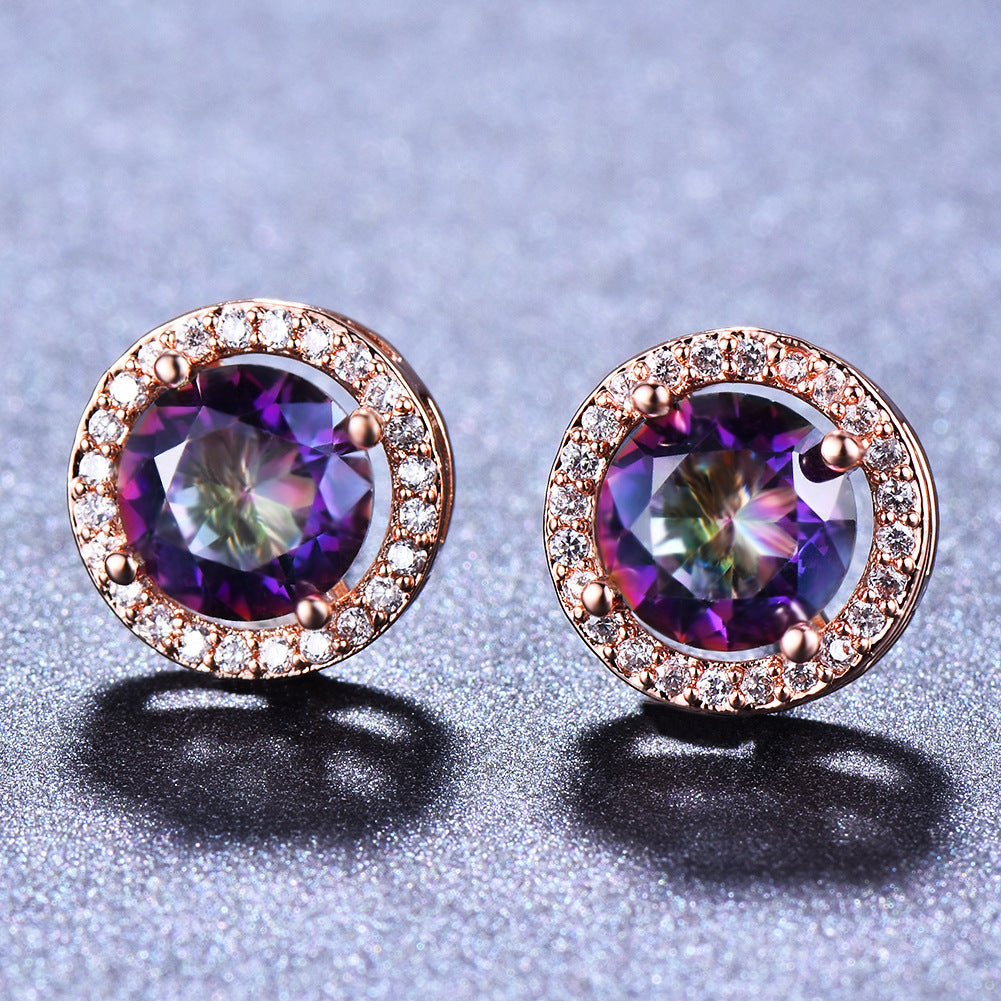 Female Cute Fashion Zircon Earrings Jewelry