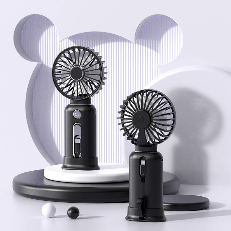 2-in-1 Handheld Fan - Portable Mini Fan with Fast Charging Power Supply - Minihomy