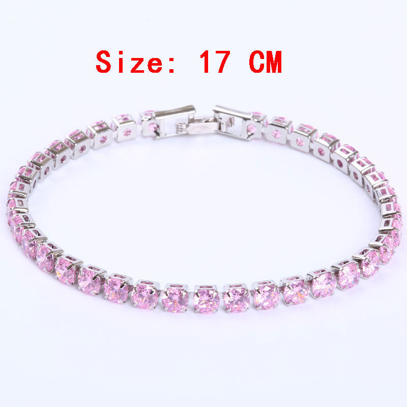 Simple Gang Drill Zircon Bracelet