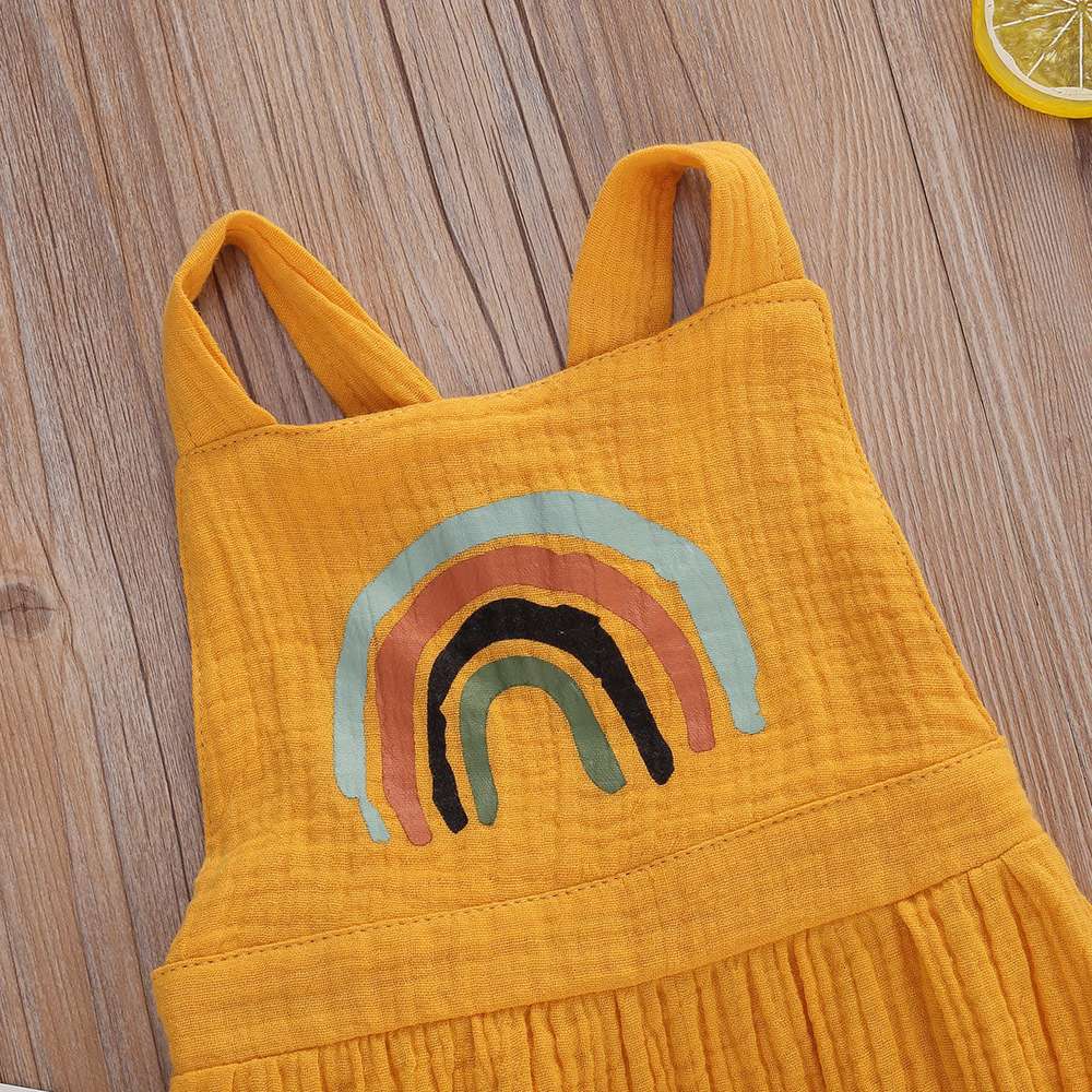 Cute newborn baby rainbow jumpsuit - Minihomy