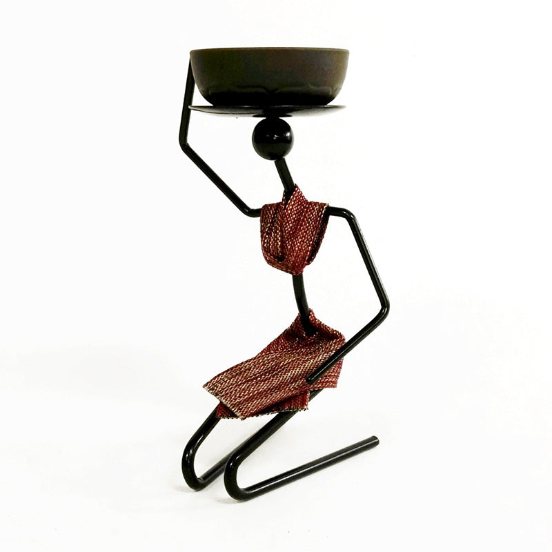 Creative Iron Candle Holder: Handcrafted Artistry for Your Home