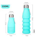 Portable Outdoor Sports Silicone Telescopic Folding Water Bottle - Minihomy