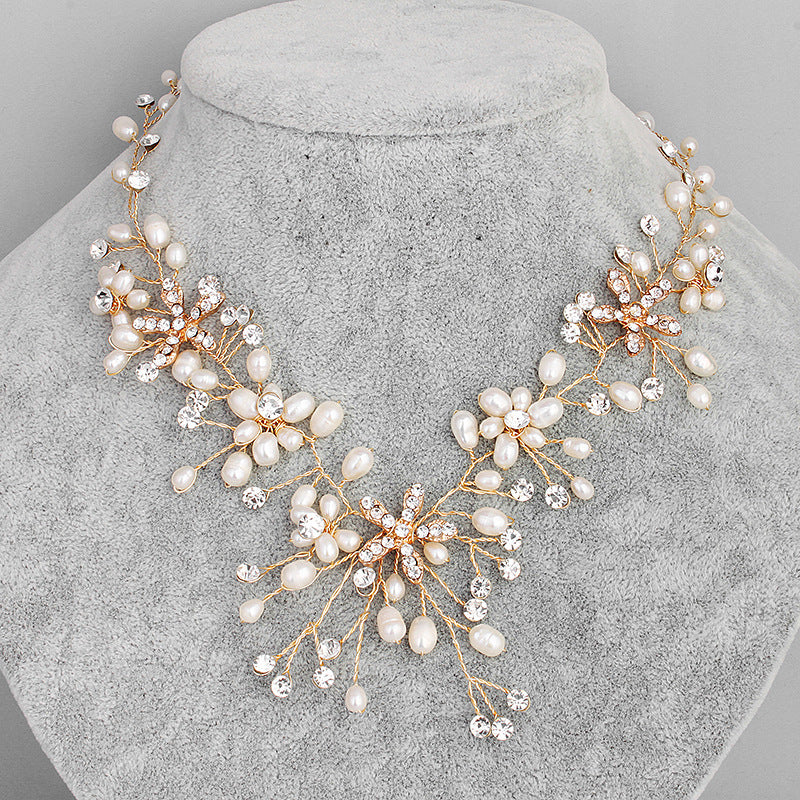 Pearl Necklace and Earring Set