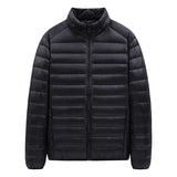 Men's Down Jacket Solid Color Stand Collar Light
