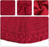 Christmas Knitted Tree Skirt Red Decorations - Minihomy