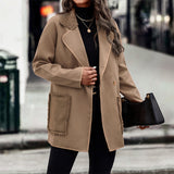 Women's Reversible Brown Wool Coat