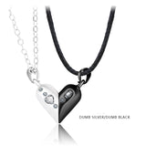 Love Couple Necklace Pair Of Magnet Stone Rotating Necklaces