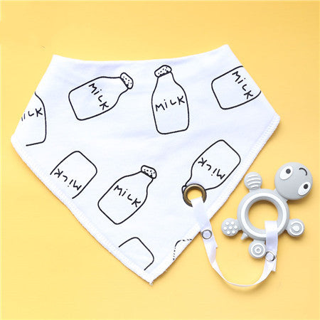 Cotton Bibs Burp Silicone Bib