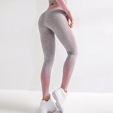 Gym High Waist Leggings Women Knitted Workout Running Yoga Pants