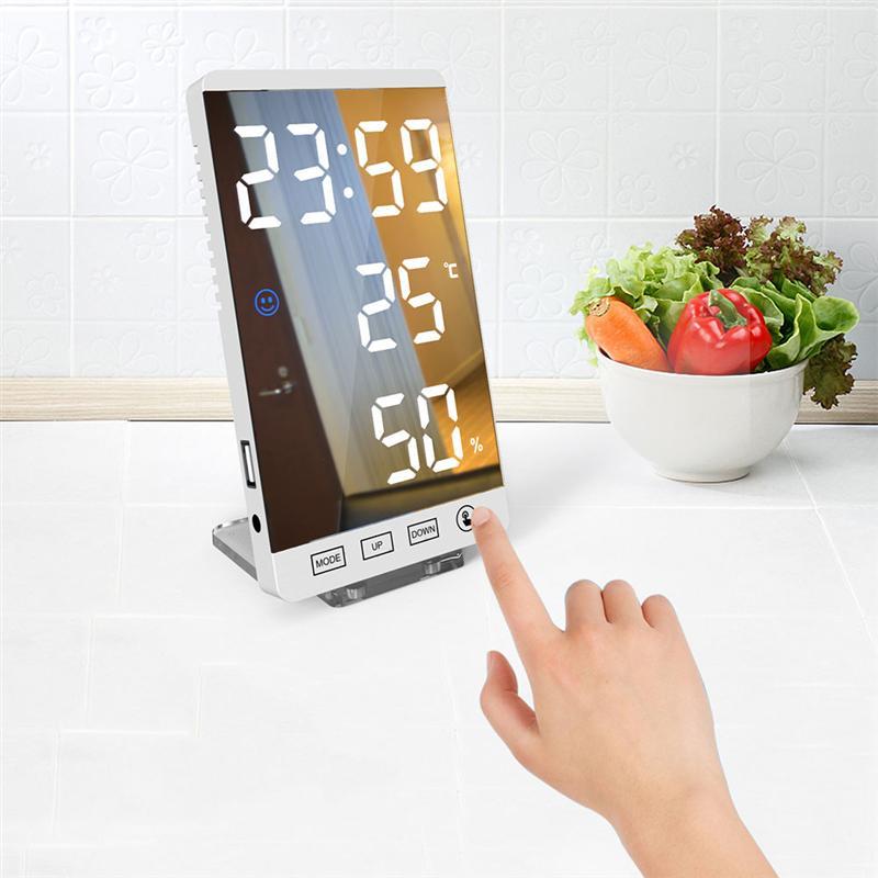 Multifunctional LED Mirror Electronic Alarm Clock - Minihomy