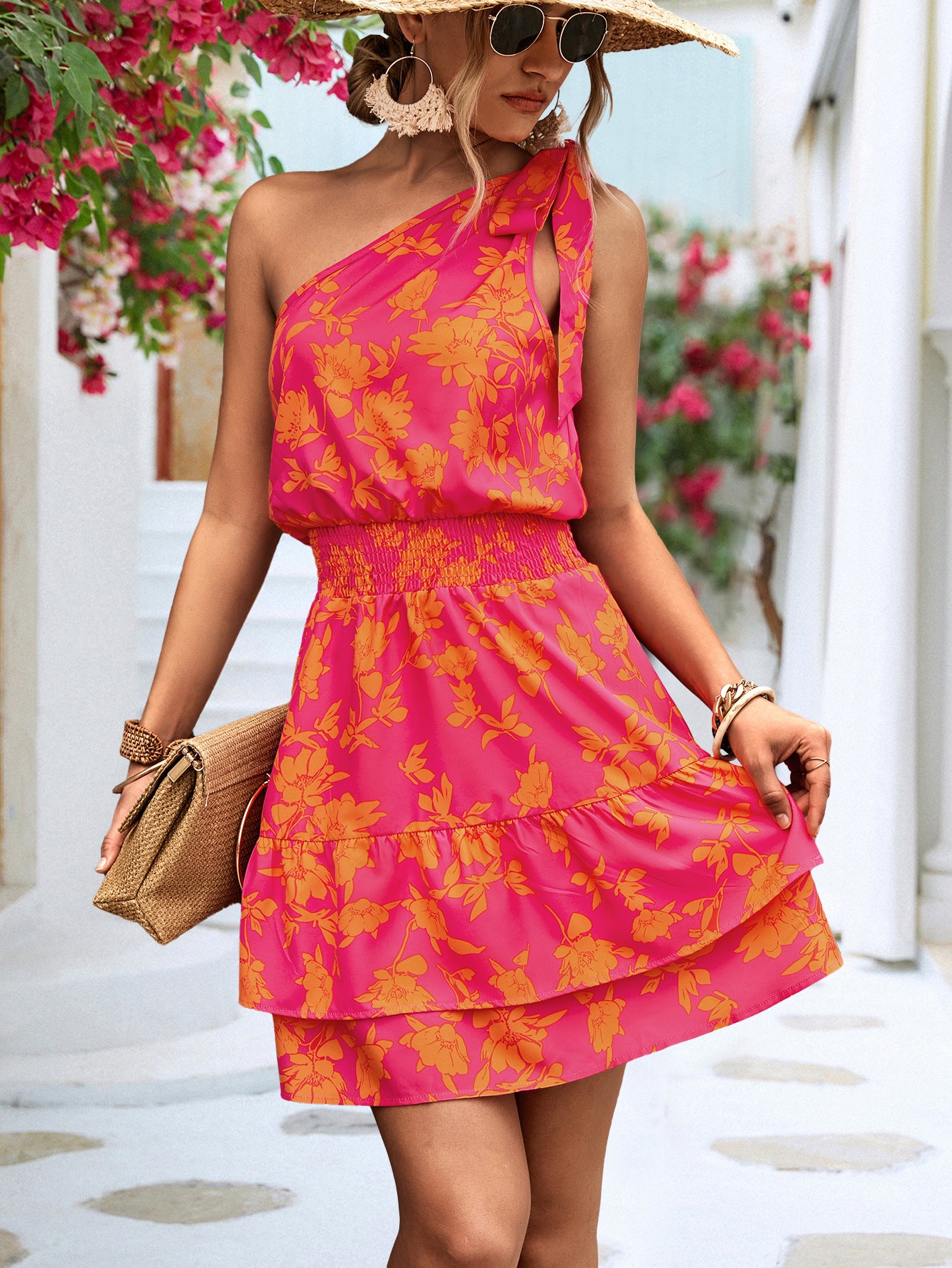 Women's Sloping Shoulder Dress