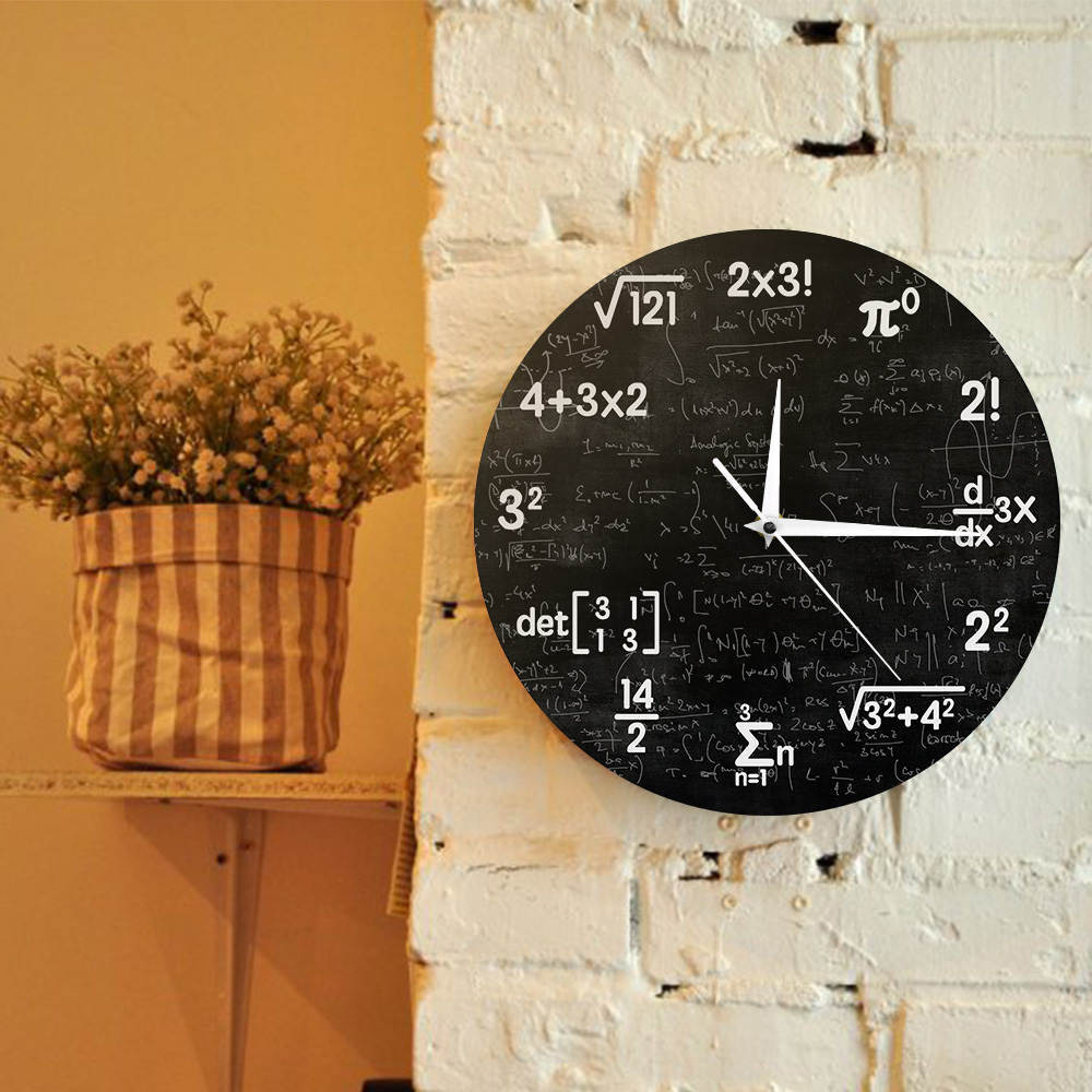 Math Wall Clock Mathematics Clock - Add Style and Functionality to Your Space - Minihomy