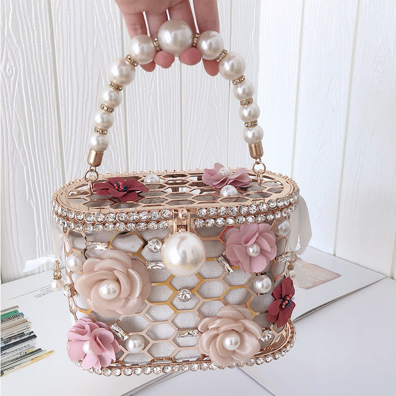 Pearl flower handbag - Minihomy