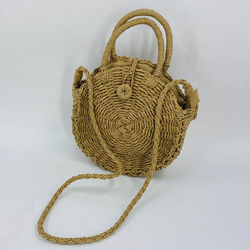 Ins Style Shell Retro Large Capacity Women's Straw Bag - Minihomy