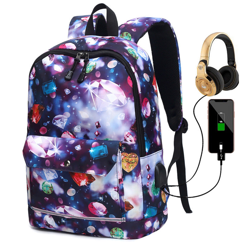 Rechargeable Laptop Backpack for Women - Stylish & Functional School Bag