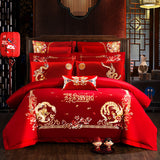 Embroidered cotton bedding