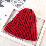 Winter Mohair Women Fleece Knitted Beanie