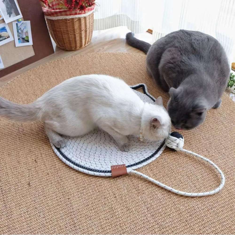 Cotton Rope Cat Scratching Mat - Anti-Scratch, Washable, Self-Standing, One-Piece - Minihomy