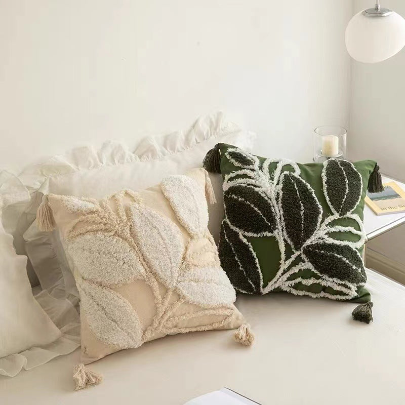 Leaf Home Living Room Sofa Bed Cushion Tufted Throw Pillowcase