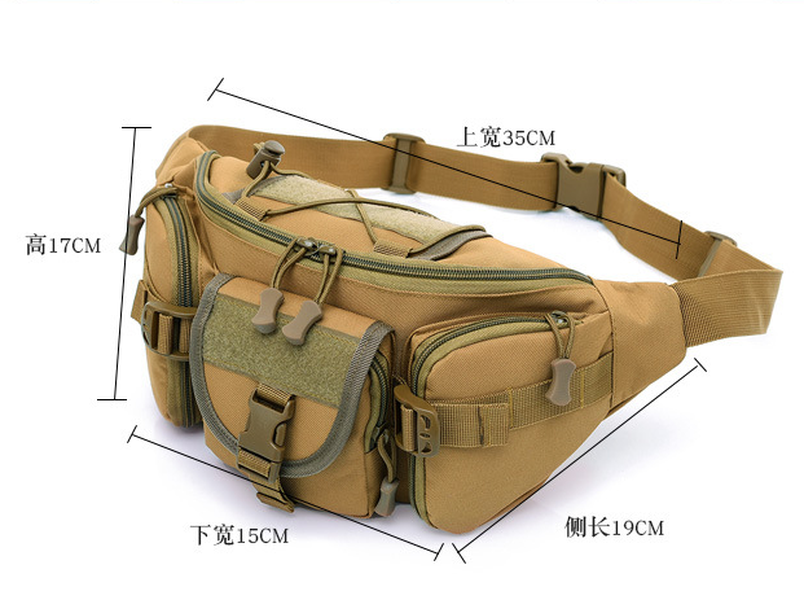 Outdoor Large-capacity Waterproof Waist Tactical Travel Riding Chest Multi-function Bag - Minihomy