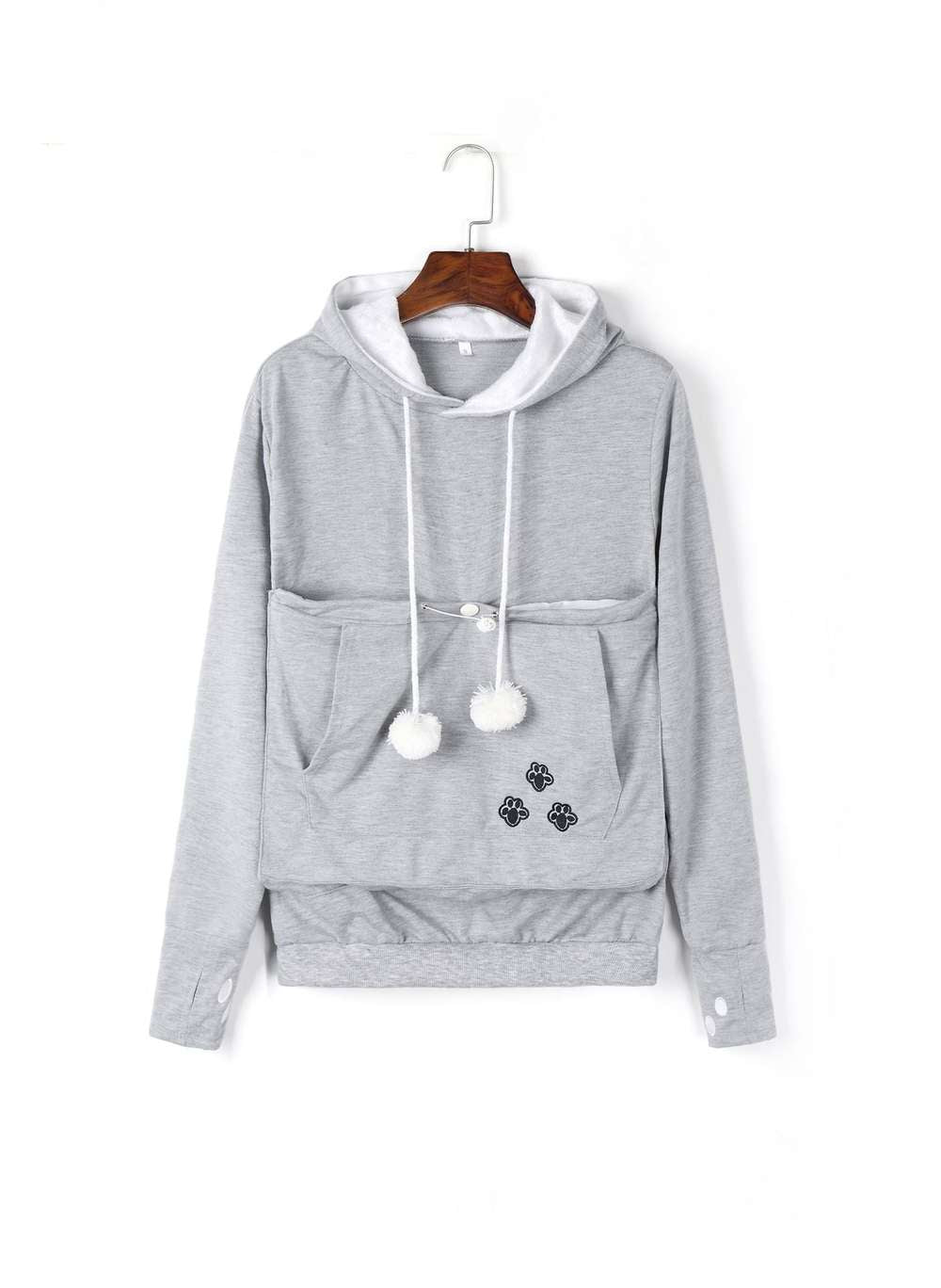 Cute Hoodies Pullover Sweatshirts With Pet Pocket for Winter Women - Minihomy