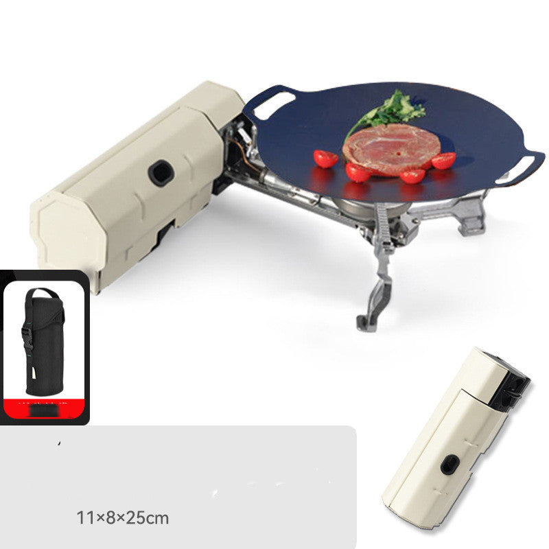 Portable Folding Camping Gas Stove - Outdoor Hiking BBQ Travel Cooking Grill Cooker