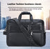 Genuine Leather 17-Inch Laptop Briefcase for Business Professionals - Minihomy