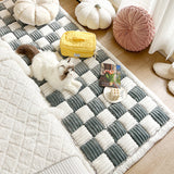 Plush Bedside Rug - Non-Slip Rectangular Carpet for Bedroom