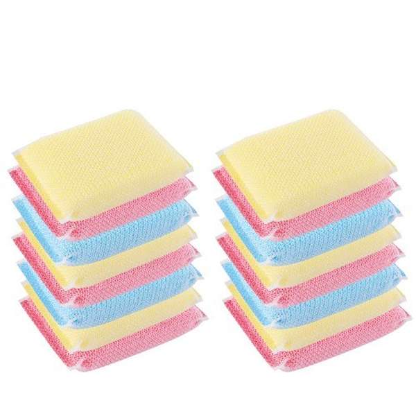 Kitchen Supplies Sponge Dishwashing Brush - Soft and Rigid Cleaning Power - Household Cleaning - Minihomy