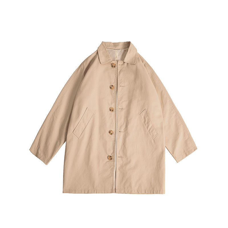 Men's Single-breasted Casual Mid-length Trench Coat: Your Stylish Companion