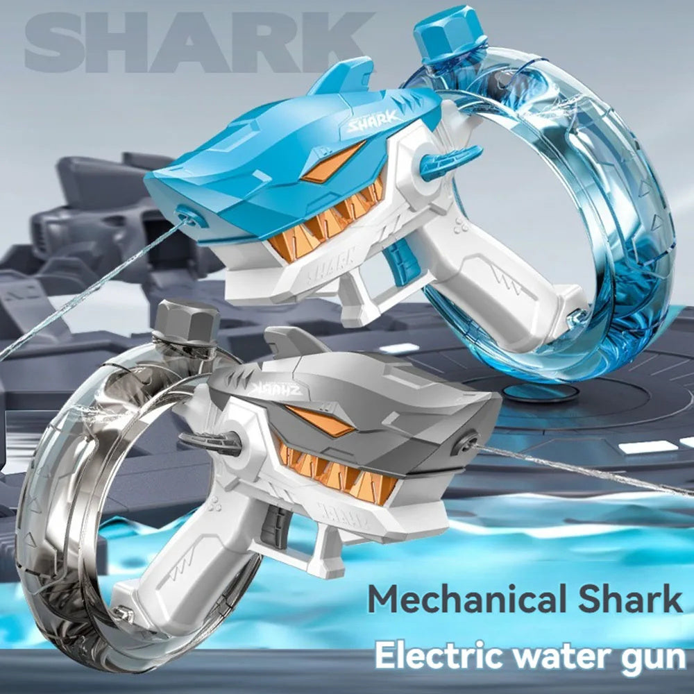 Shark Electric Water Toys for Kids - Automatic Continuous Water Spray, Large Capacity Beach Toy