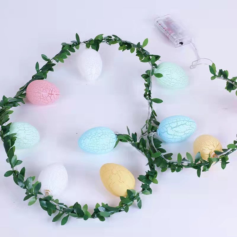 Easter Green Leaf Rattan String Crack Decorative Lights Lamp String - Minihomy