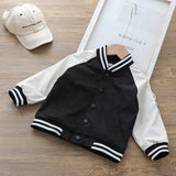 Boys Handsome Baseball Uniform Coat Stand Collar Jacket