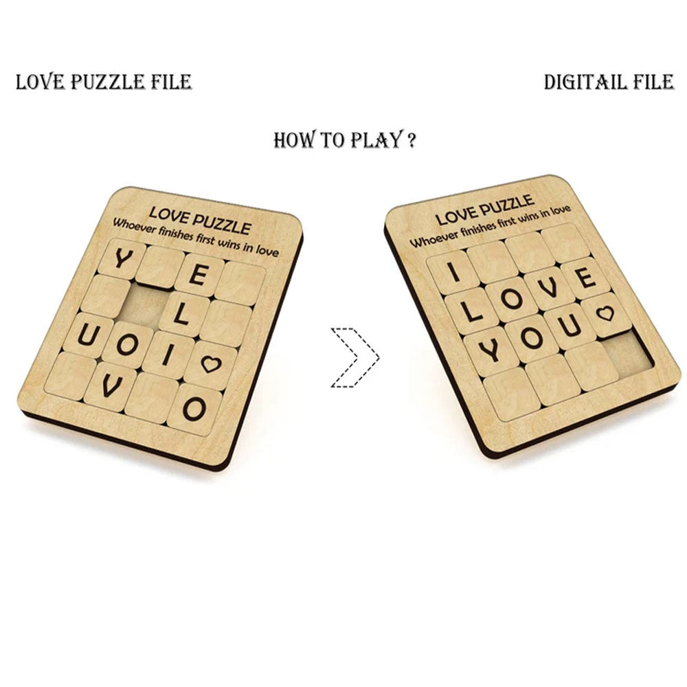 LOVE Puzzle Wooden Puzzle Game - Minihomy