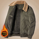 Men's Casual Dimensional Patch Pocket Zipper Fleece Padded Coat