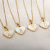 26 Letter Heart-shaped Necklace White Shell Love Clavicle Chain Necklace For Women - Minihomy