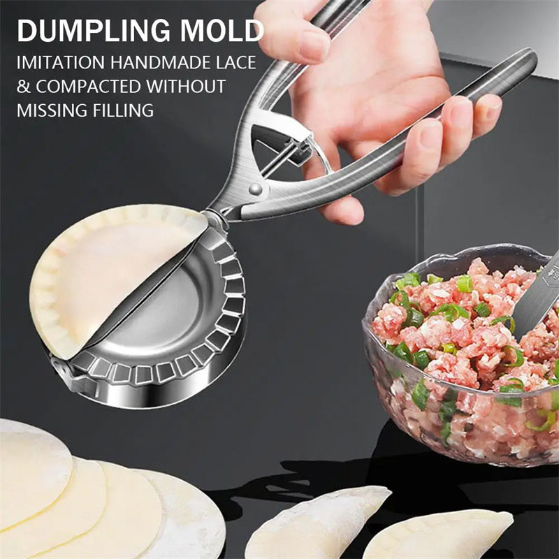 Kitchen Dumpling Mold - Stainless Steel Dumpling Machine Pressing Home Baking Tool