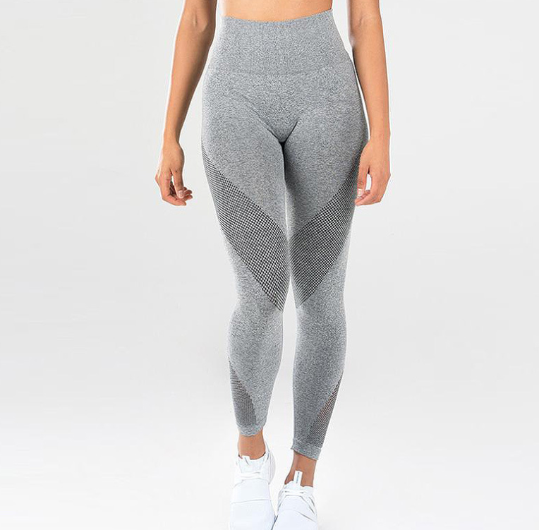 Mesh stitching hip yoga pants sports leggings