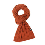 Solid Color Scarf For Women Winter Warm Versatile  Shawl Sweet Knitted Woolen Long Scarf