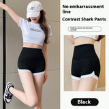 Women's High Waist Tummy Control Shark Shorts for Running, Yoga & Gym