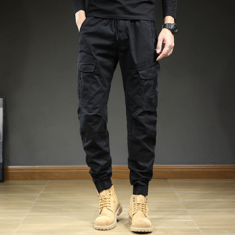 Men's Multi-pocket Ankle-tied Casual Working Pants