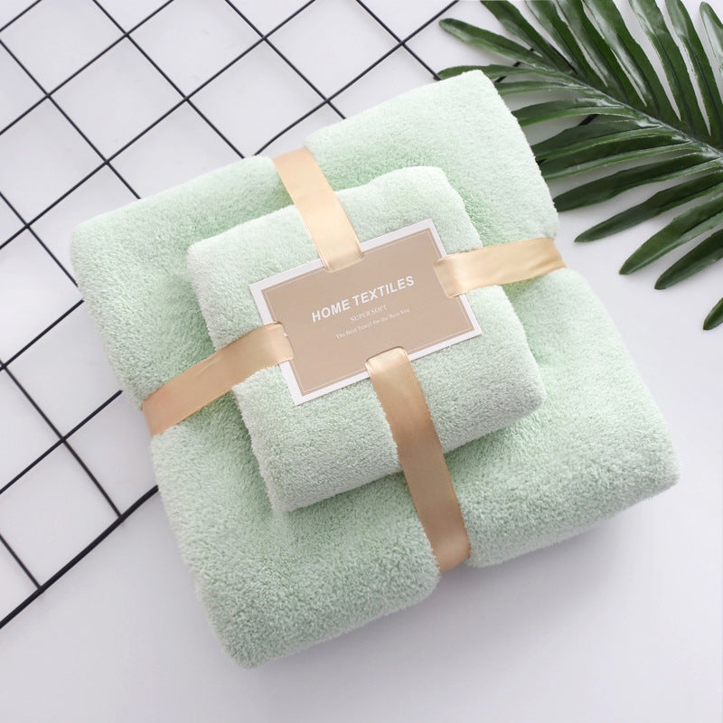 High-density Coral Fleece Towel Bath Towel Set