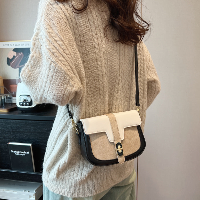 Color Contrast Retro Casual Bag for Women