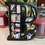 Custom Initial Book Lover Miniature Bookshelf: Personalize Your Literary Haven