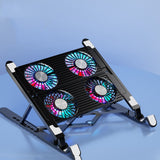 Folding Laptop Stand with Cooling Fan & Radiator - Portable Laptop Desk