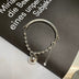 925 Sterling Silver Glossy Round Beads Female Opening Bracelet Simple Temperament - Minihomy