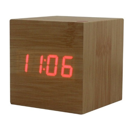 Mini Wooden LED Electronic Clock - Minihomy