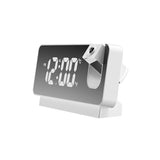 New 3D Projection Alarm Clock LED Mirror Clock Display With Snooze Function For Home Bedroom Office Desktop Table Clock - Minihomy