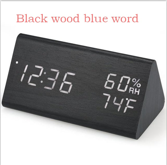 Electronic Stylish Clock High-Quality MDF - Minihomy